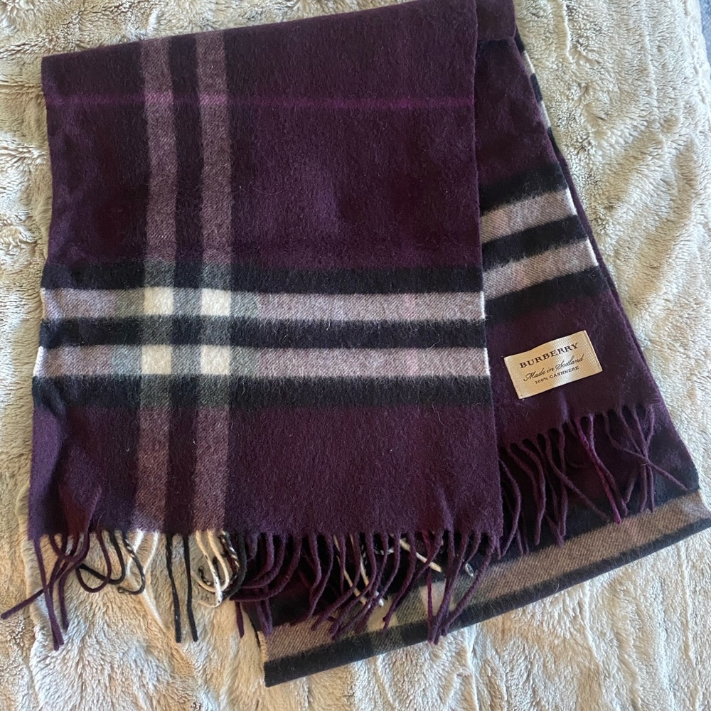 Classic Burberry plaid scarf